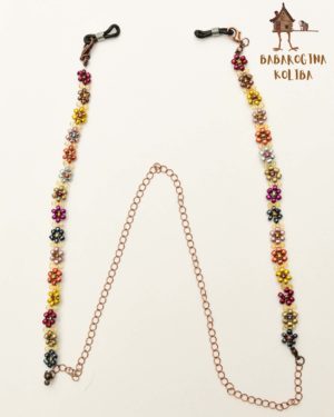 Lančić za naočare ili slušalice - cvetići