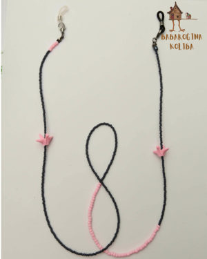 Lančić za naočare - Rozi origami