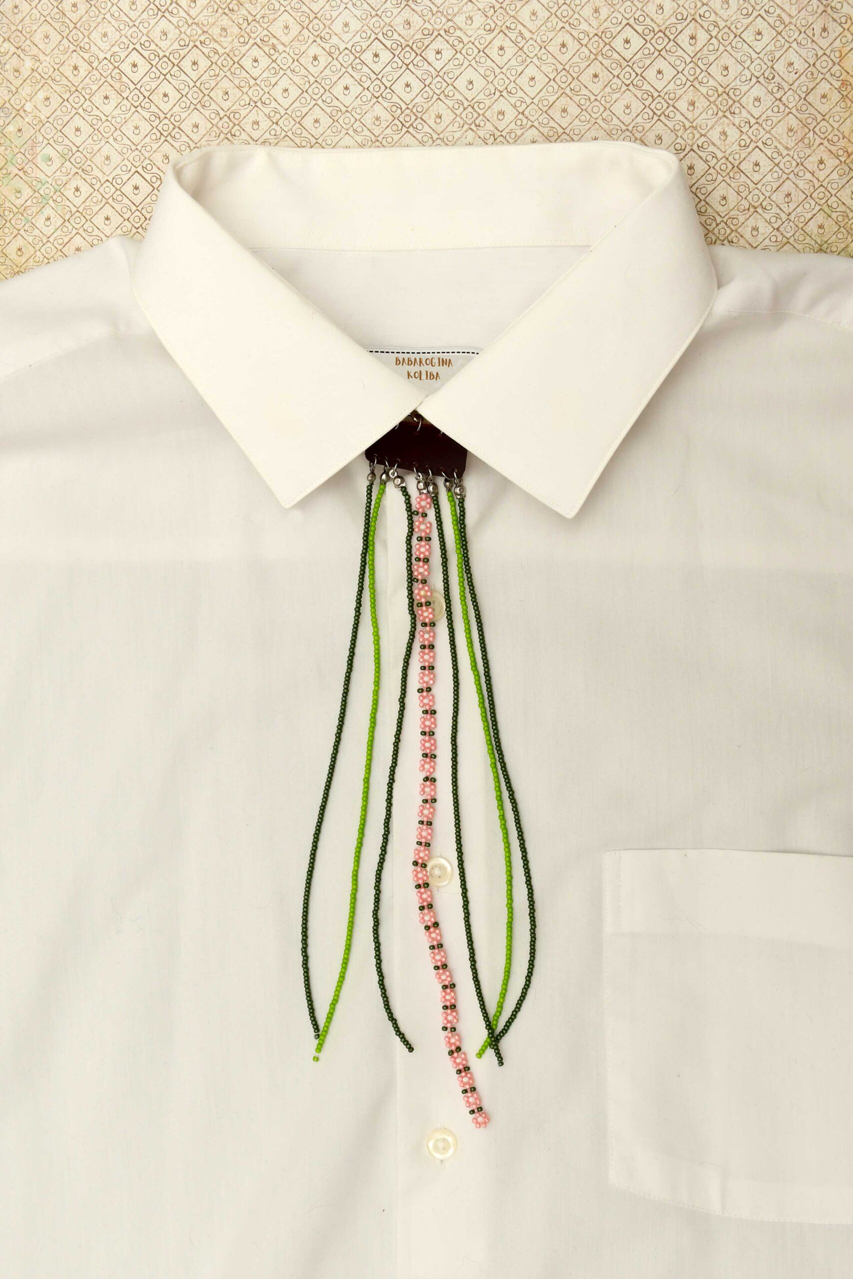 Kravata od perlica - Cvetići