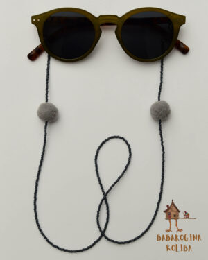 Lančić za naočare - Siva pufnica