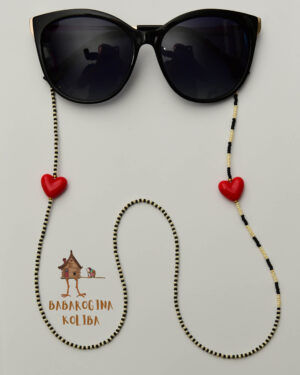 Lančić za naočare - Crno bela klasika